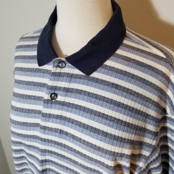 Nike Striped Polo Shirt Size Medium - Picture 2 of 4